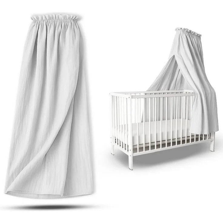 Babykajo Betthimmel Stoff + Ständer (Set, 1-tlg, in verschiedenen Varianten), Betthimmel Ständer mit Betthimmel für Babybetten – Bild 4