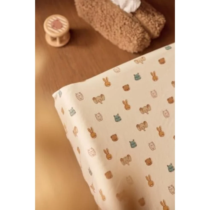 Jollein Wickelauflage Bezug Jersey - 50x70 cm - 100% Baumwolle - Weich & Elastisch - Jollies – Bild 6