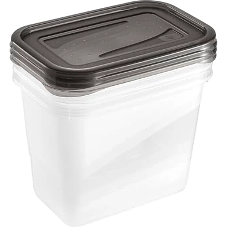 keeeper fredo fresh Frischhaltedosenset 3-teilig, 3x1 l, Crystal Grey (Transparent) – Bild 3