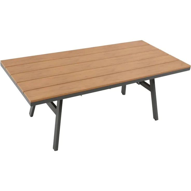 DEGAMO Gartenlounge-Set CALGARY 4-teilig, Aluminium anthrazit, Polster grau, extra grosse Ausführung – Bild 5