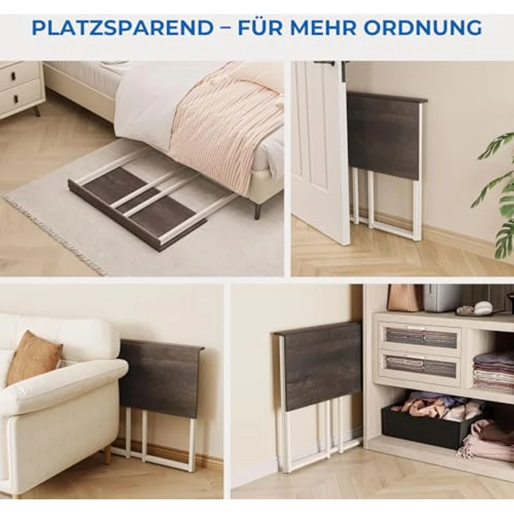 Dripex Faltbar Tisch Schreibtisch Computertisch für Homeoffice Arbeitszimmer Klappbar PC Tisch (Dunkel Oak, Keine Montage) – Bild 7