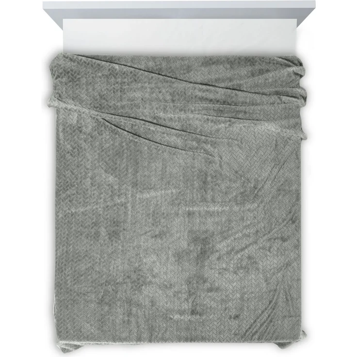 Wohndecke Kuscheldecke Decke MICROFASER Sofadecke Tagesdecke CINDY 220x200 cm stahl – Bild 5