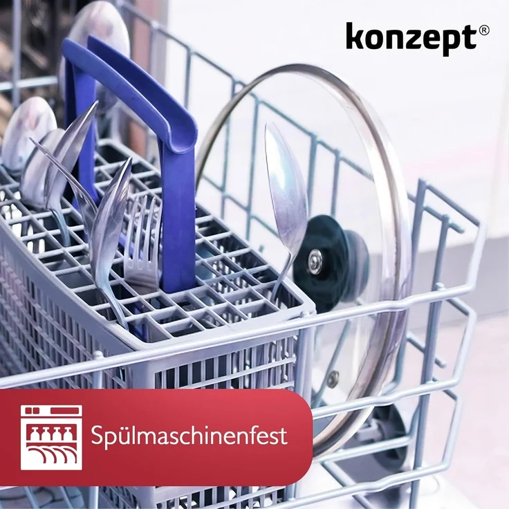 KONZEPT Topfdeckel Topfdeckel aus Glas Verschiedene Durchmesser, Ø 14 - 30 cm, Dampfauslass, spülmaschinengeeignet – Bild 7