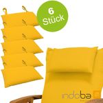 6x indoba - Kopfkissen Serie Premium - extra dick - Gelb