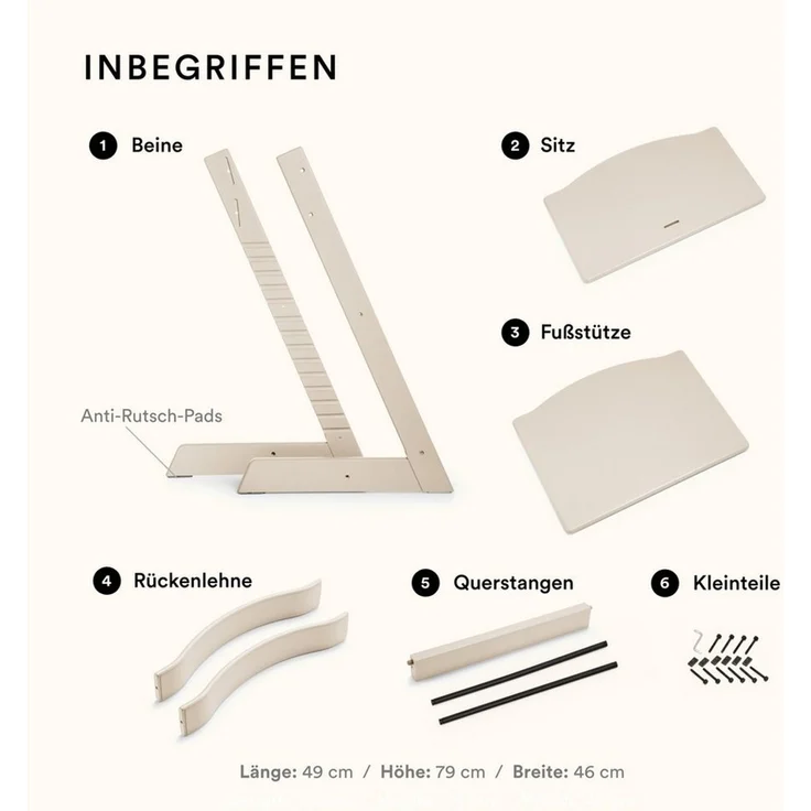 Stokke Hochstuhl TRIPP TRAPP Kinderhochstuhl, verstellbarer und mitwachsender Hochstuhl, Lebenslanger Begleiter am Esstisch – Bild 2