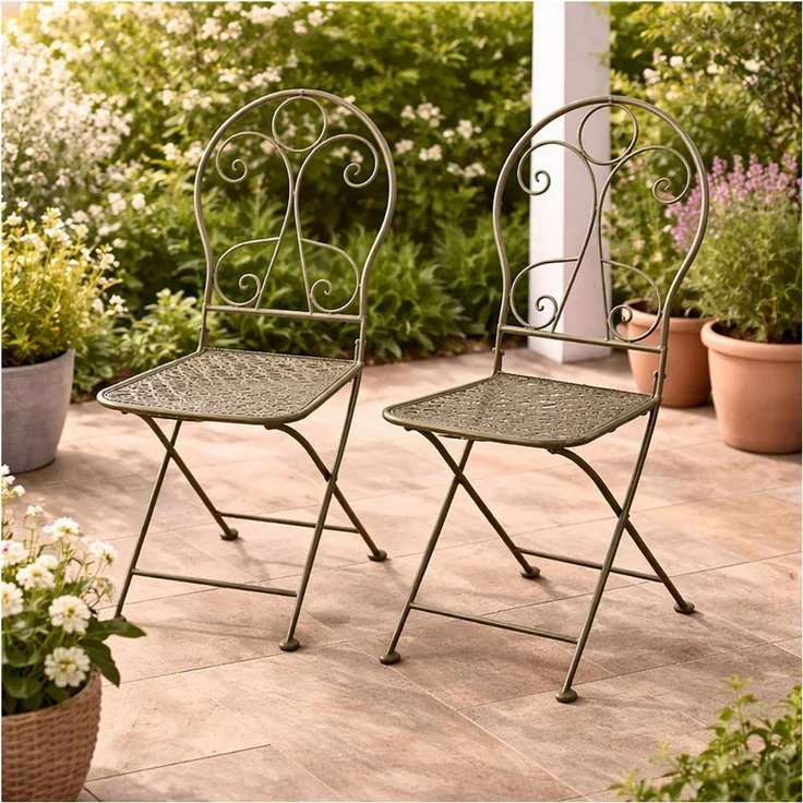 HTI-Living Gartenstuhl Gartenstuhl 2er-Set Solea Khakigrün (Set, 2 St) – Bild 2
