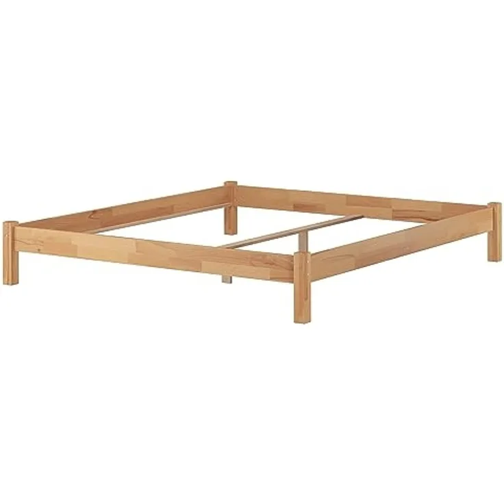 Doppelbett Ehebett 180x200 Massivholz-Bettgestell Buche natur ohne Zubehör 60.84-18 oR