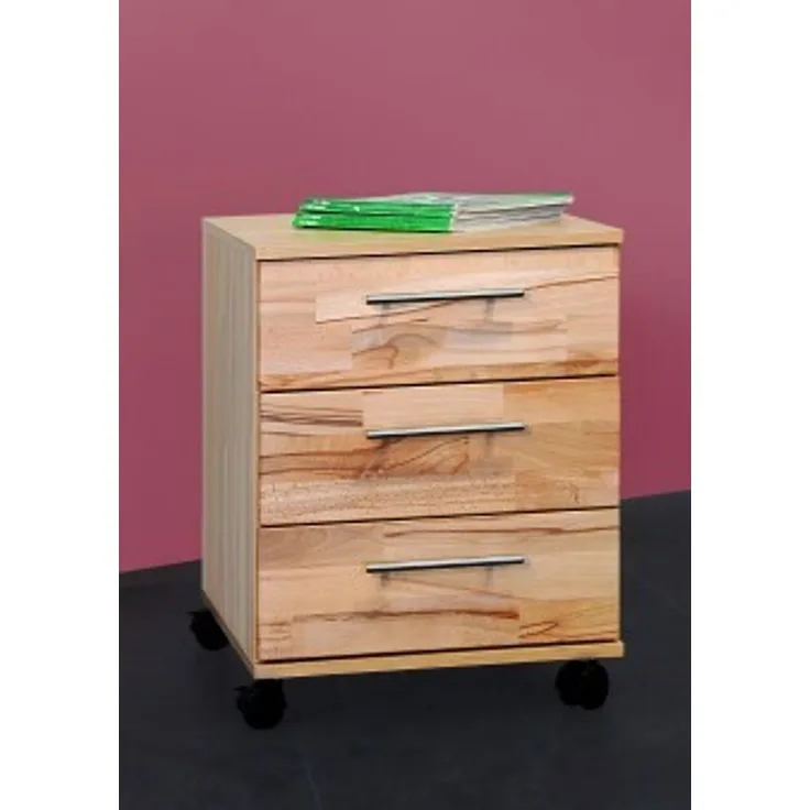 Rollcontainer Bürocontainer Schubcontainer kernbuche teil-massiv, geölt