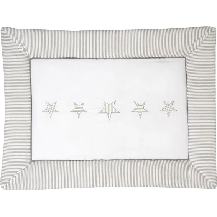Schardt 'Stern' Krabbeldecke mit Applikation weiß/beige, 100x135 cm