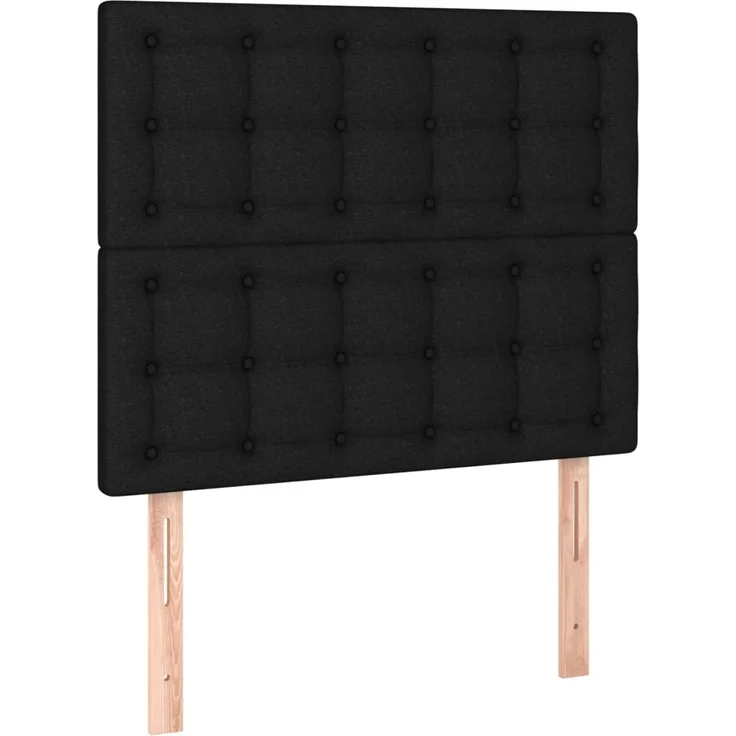 vidaXL Kopfteile 2 Stk. Schwarz 100x5x78/88 cm Stoff 3116758 – Bild 2