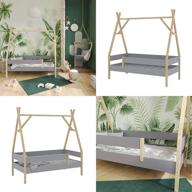 Kinderbett Bali Grau 80x160 cm Vitalispa – Bild 7