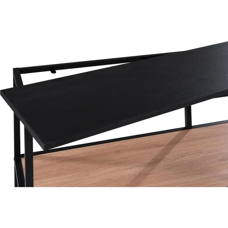Regal Dylan / 300.001754, Holzwerkstoff, Stahl, Schwarz, Holzfarben, 120 x 80 x 34 cm – Bild 3
