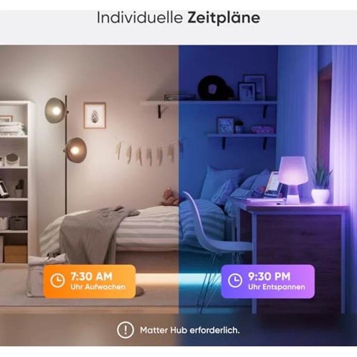 Nanoleaf Essentials Matter WLAN Smart Bulb E27 - 4PK EEK G – Bild 4