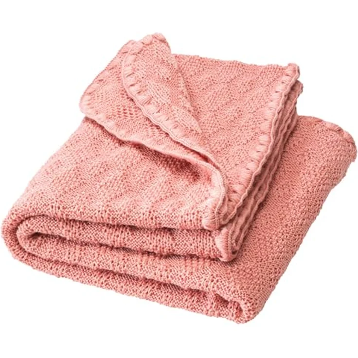 Disana Woll-Babydecke softpink 80x100cm – Bild 2