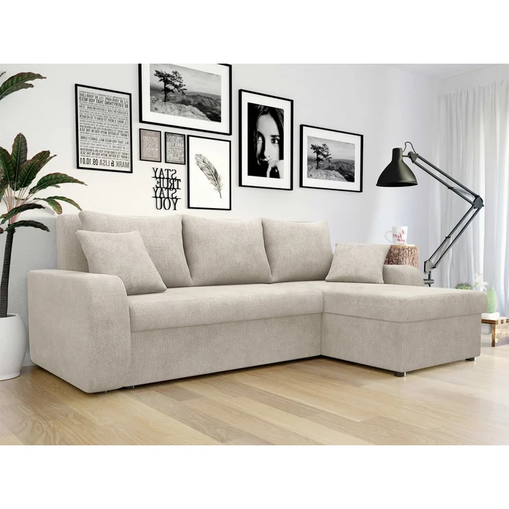 Mirjan24 Ecksofa Kristofer Lux (Farbe: Spirit Sand), 80 x 147 x 238 cm – Bild 2