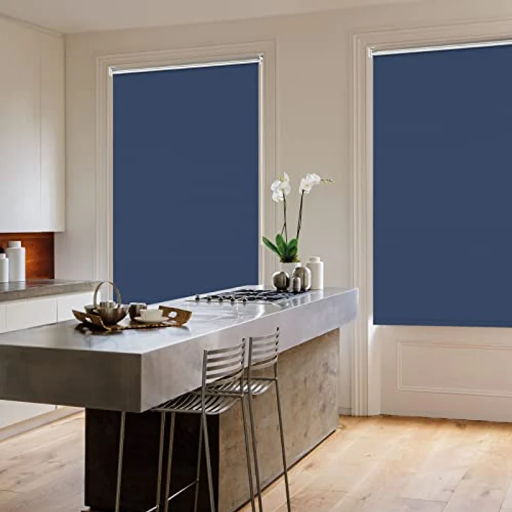 Verdunkelungsrollo ohne Bohren Klemmfix Dunkelblau B105 x H160 cm Klemmrollos für Fenster Fensterrollo innen Sichtschutz – Bild 7