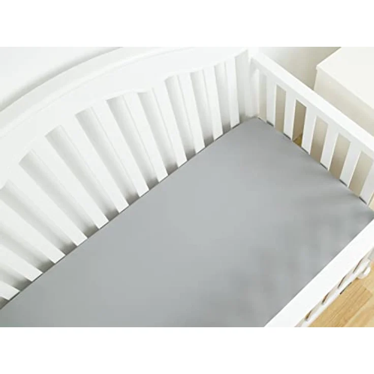 DuDu N Girlie Reisebett Baumwolle Jersey Spannbettlaken Blatt, 65x95 cm, gelb, 2 Stück – Bild 3