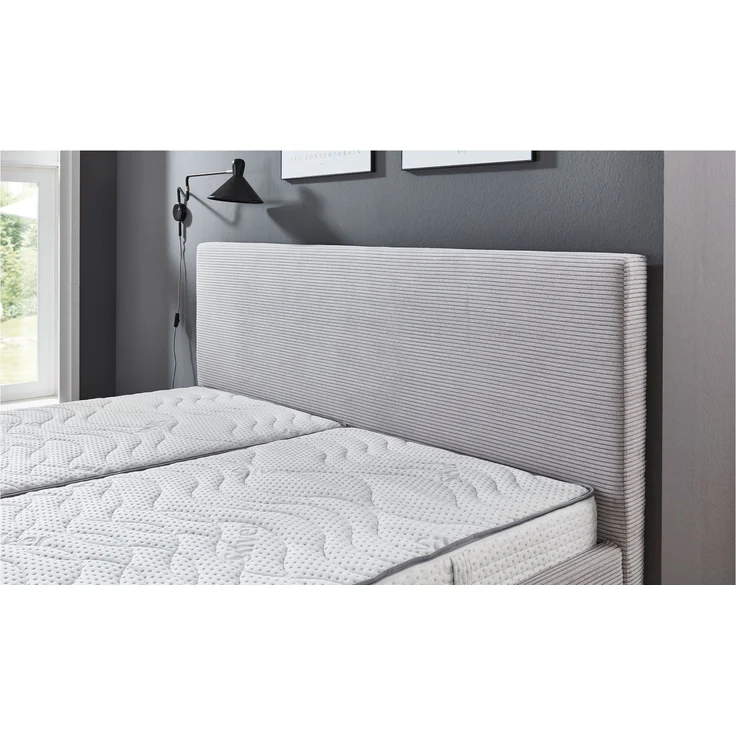 Polsterbett Casper / Calgary PB120, Stoff, Silber, 180 x 110 x 213 cm – Bild 3