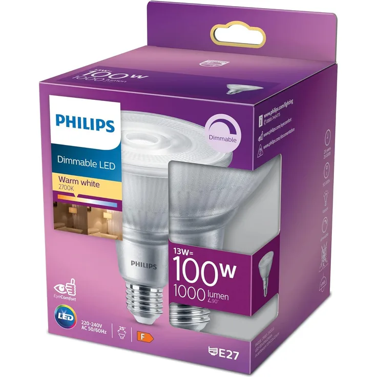 Philips LED Reflektor 100W E27 1000lm Kunststoff dimmbar 1er P