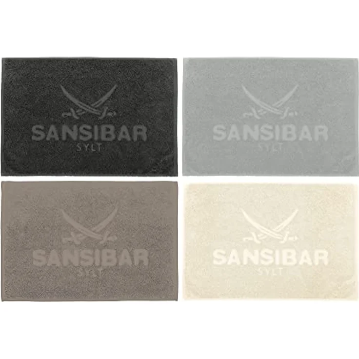 Sansibar Sylt Badematte Badvorleger, Duschvorleger, Badematte 50x80 cm, Hochtiefprägung, strapazierfähig, fußbodenheizungsgeeignet, Rückseite hat keine rutschhemmende Beschichtung, 100% Baumwolle (900 gsm), BxL: 50x80 cm – Bild 8