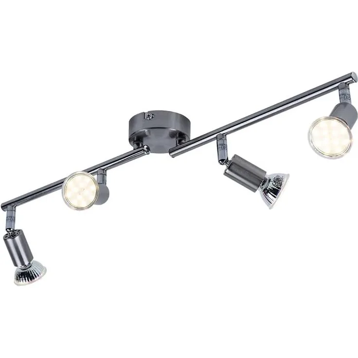 LED Deckenstrahler silber, Spots beweglich, L 60 cm