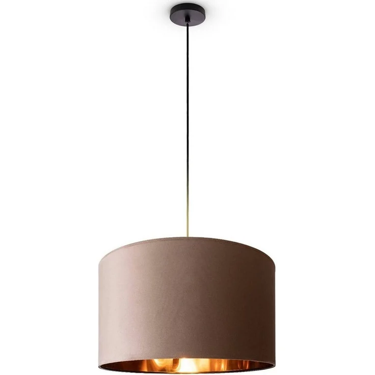 Paco Home Pendelleuchte Hugo uni Color, ohne Leuchtmittel, Wohnzimmer Lampenschirm aus Velour Unifarben Deko E27 Kabel 1,5m – Bild 5