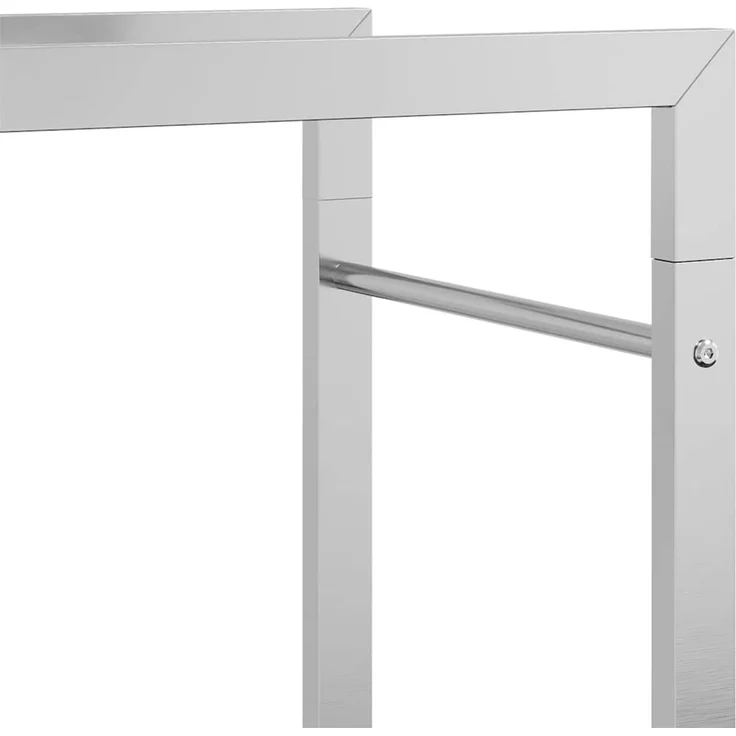 vidaXL Brennholzregal 50x28x132 cm Edelstahl 357861 – Bild 8