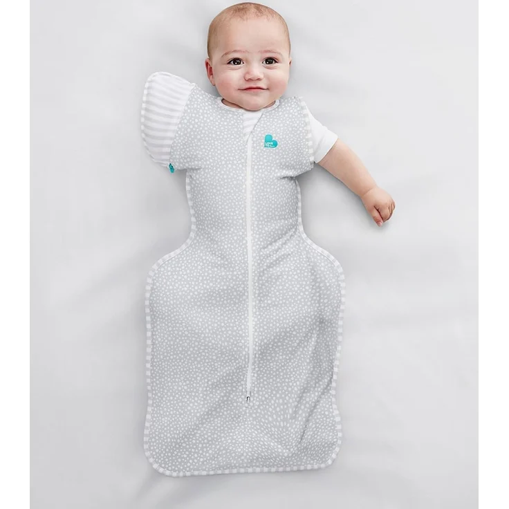 Love To Dream Swaddle Up Übergangssack Bamboo Lite, groß, 8,5–11 kg, grauer Punkt, eng anliegende Passform, abnehmbare Flügel, 1,0 Tog (20–24 °C), maschinenwaschbar, Von Hebammen empfohlen – Bild 9
