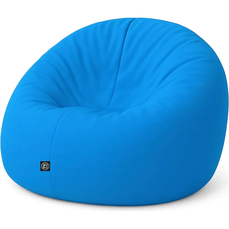 PATCH HOME 2-in-1 Sitzsack Sessel - Gaming Bean Bag mit Reißverschluss - Bereits befüllt, Ergonomisch & Robust für Kinder & Erwachsene - Indoor & Outdoor, Wetterfest (Königsblau, 155cm) – Bild 1