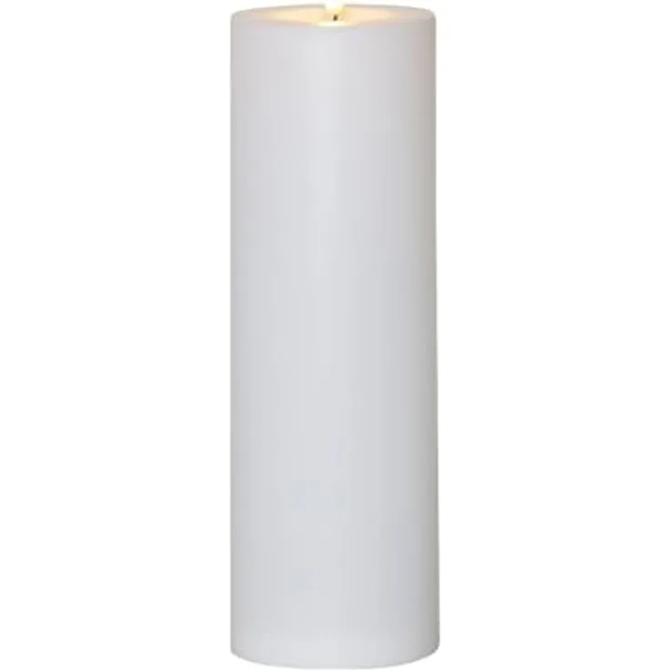 LED-Kerze ,Flamme Rak, outdoor, weiß, Dämmerungssensor, 32cm