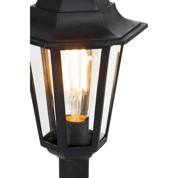 Qazqa Außen-Stehlampe New haven, ohne Leuchtmittel, E27, Schwarz, Klassisch / Antik, Kunststoff, 1-flammig – Bild 4