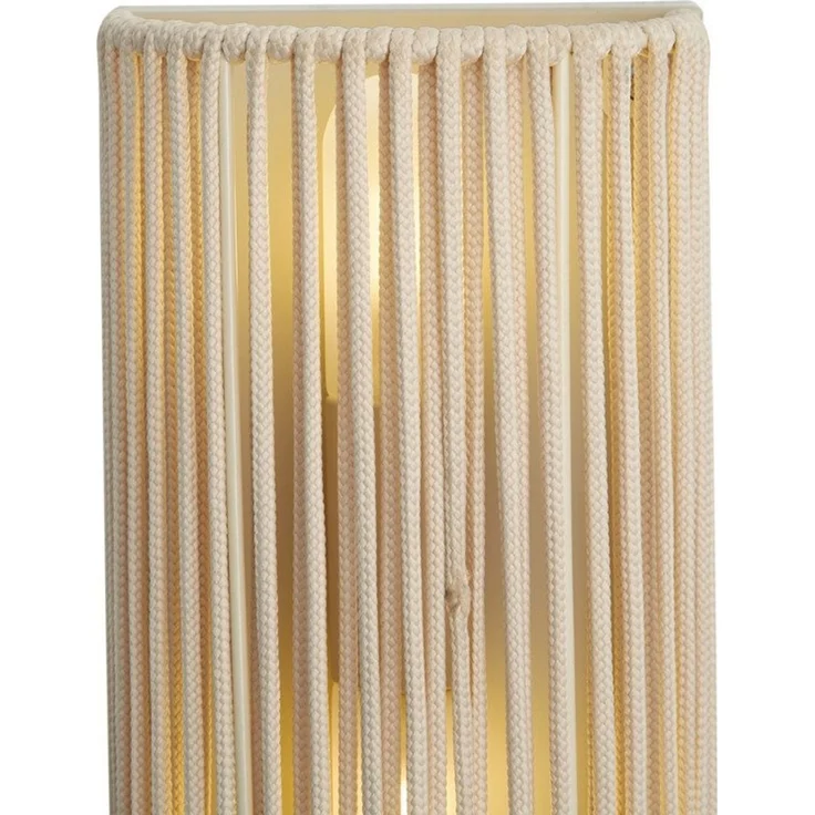 Qazqa Außen-Wandleuchte Jayla, ohne Leuchtmittel, G9, Beige, Japandi, Seil, 2-flammig – Bild 1