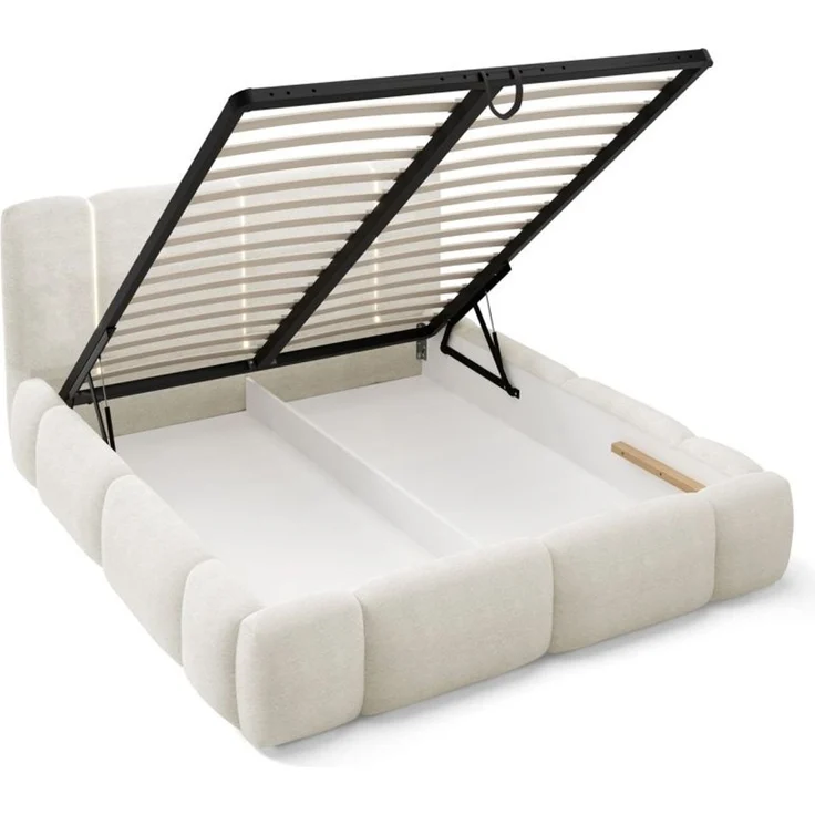 Polsterbett Schlafzimmerbett SPRINGS Komplettset 160x200cm in Stoff Lambi Creme – Bild 4