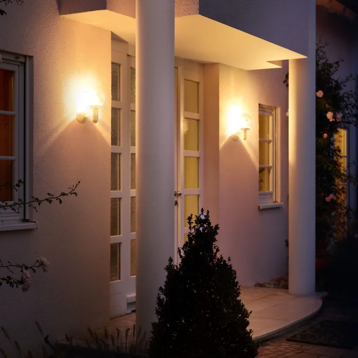Steinel Sensor-Außenleuchte L 115 S anthrazit, 240°-Bewegungsmelder, 12 m Reichweite, Kugelleuchte E27, Grundlicht, Softlichtstart – Bild 3