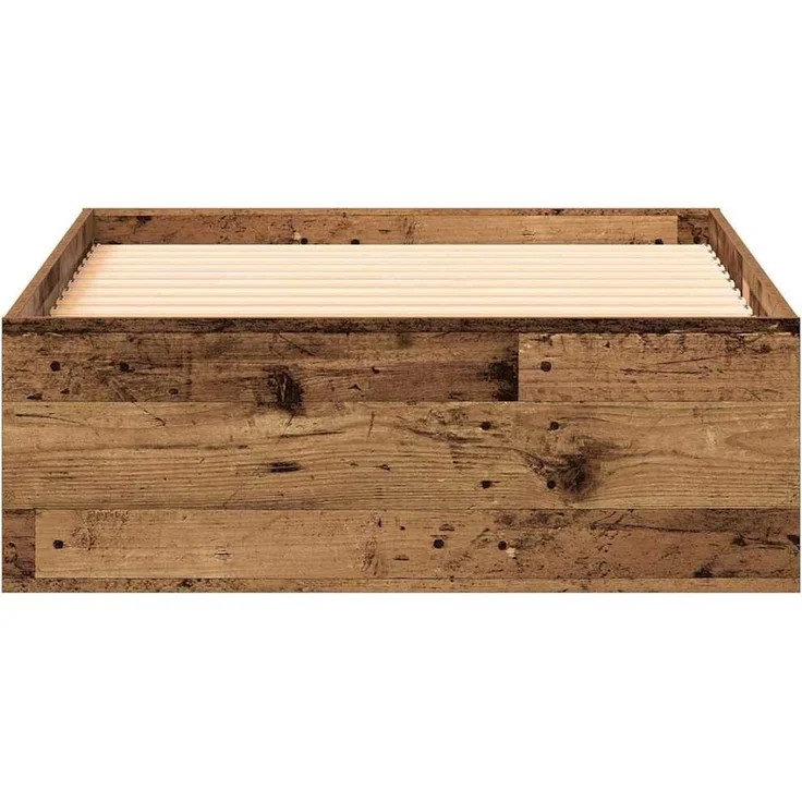 vidaXL Bettrahmen mit Schubladen Altholz 100 x 200 cm Holzwerkstoff 3333981 – Bild 5