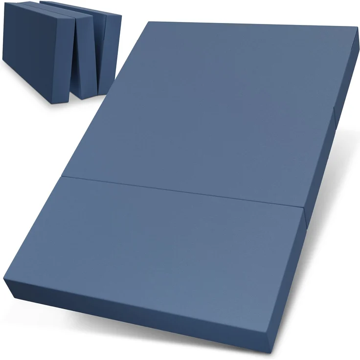 Klappmatratze 90x200 cm, 75x195 cm, Bestschlaf, 15 cm hoch, waschbar, versch. Größen & Farben, geeignet für Hausstauballergiker – Bild 1