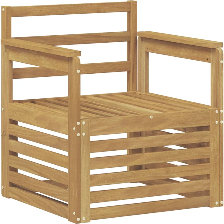 vidaXL 2 Stück Outdoor-Sofagarnitur Massivholz Akazie Weiß 3439081 – Bild 2