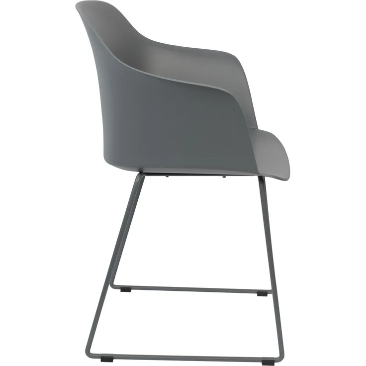 Sessel Tango im 2er-Set, Grau mit Stahlgestell für das Wohnzimmer 58x54x81,5 cm – Bild 6