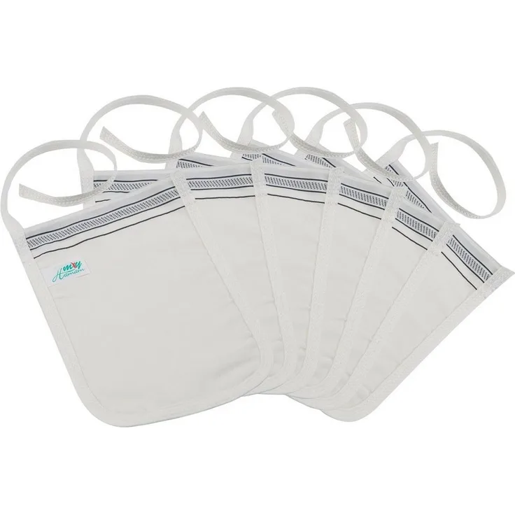 my Hamam Waschhandschuh Peeling Handschuh Kelebek dünn, schwarzer Rand, Viskose, Polyester (Spar-Set, 12-St), Peeling & Reinigung der Haut