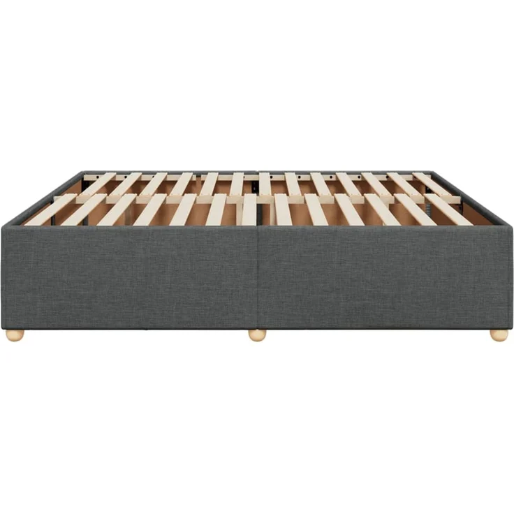 vidaXL Bettgestell ohne Matratze Dunkelgrau 200x200 cm Stoff 3284758 – Bild 5