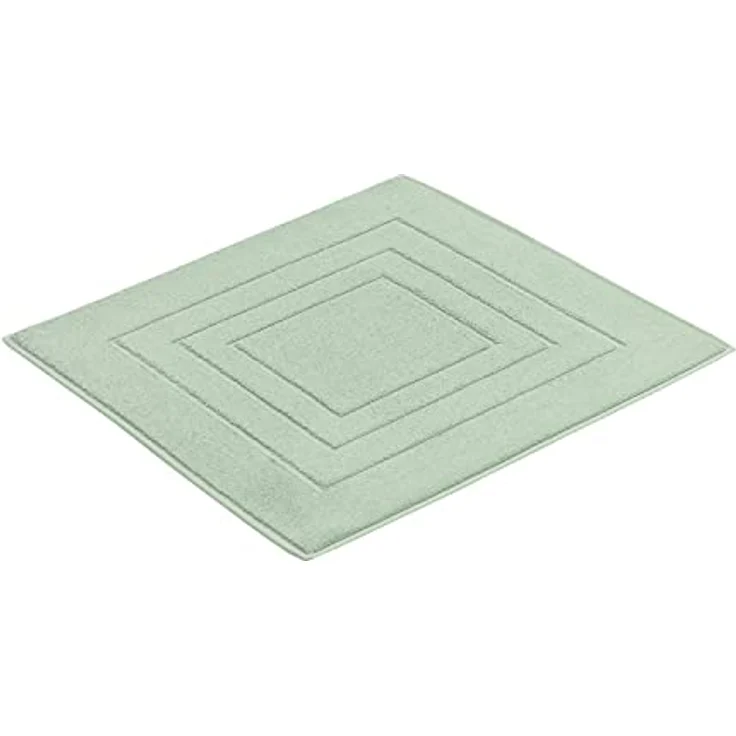 Vossen Badematte Feeling, garngefärbt, strapazierfähiger Florgarn, grau, 100% Baumwolle, für Fußbodenheizung geeignet – Bild 1
