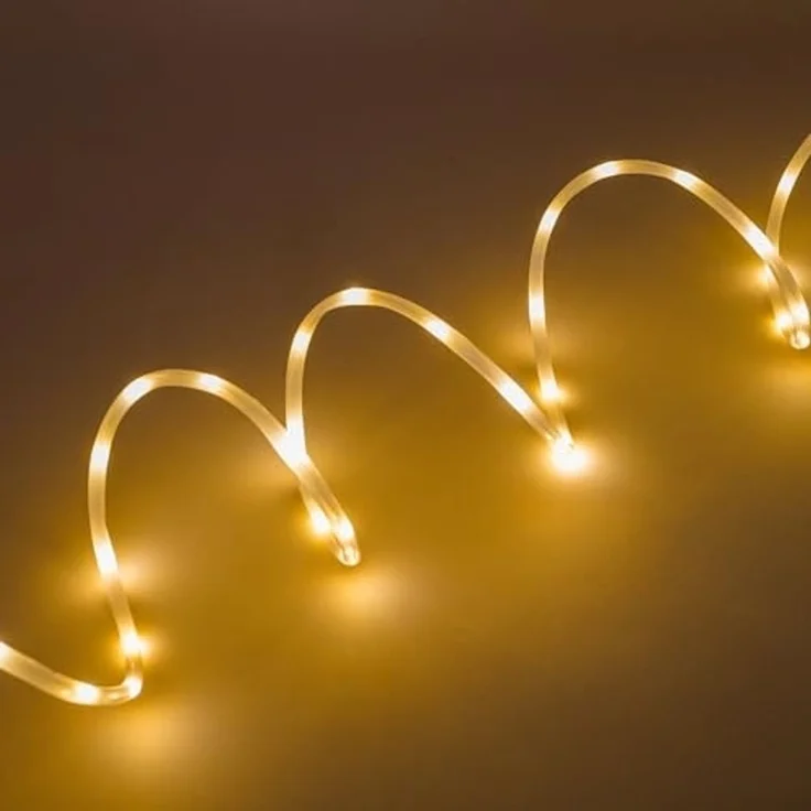 Solar Lichtschlauch, 10m, 100 LEDs, warmweiß, Zuleitung 2m, Akku, Solarmodul, Erdspieß, Wintergarten, Außenlichterkette, Hochzeitsdeko, Weihnachtsbeleuchtung, außen, wetterfest, 102174 – Bild 4
