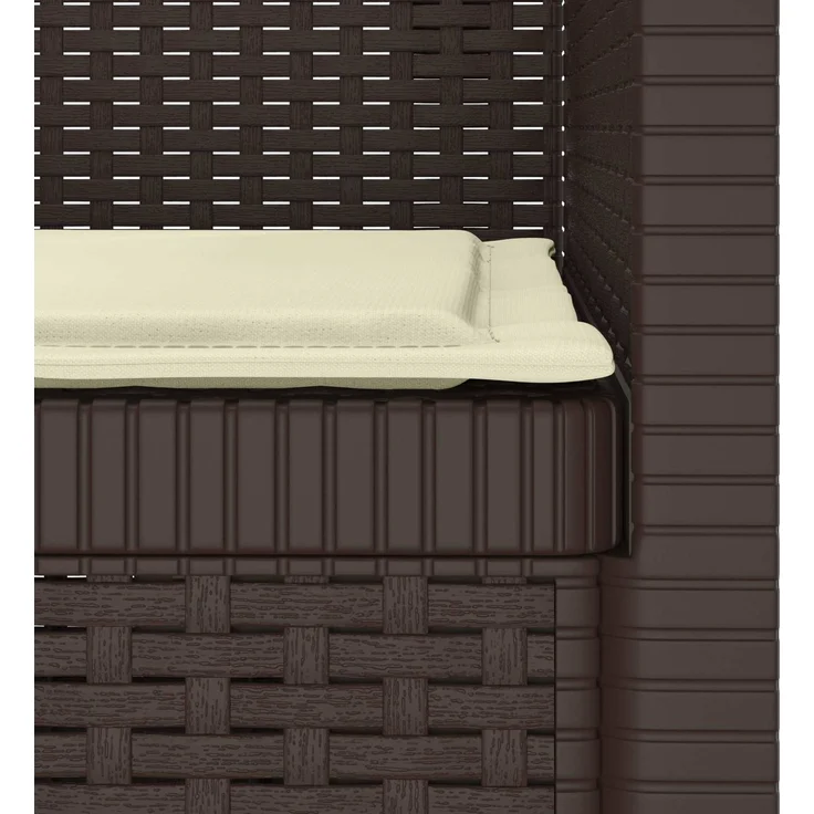vidaXL 1-Sitzer Sessel mit Kissen Rattan-Look PP Braun 8011856 – Bild 7