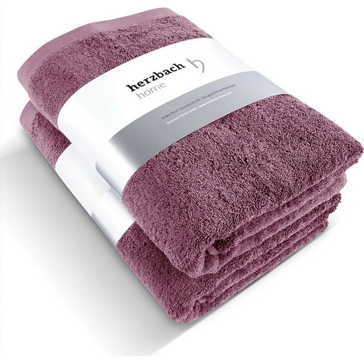 herzbach home Duschtücher Pura 70x140 cm, (2-St), 550g/m², Premium-Qualität, 100% Baumwolle, einfarbig – Bild 5
