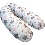 EMI&SAM Stillkissen 170cm Stillkissenbezug Ersatzbezug Bezug 19. Sterne Rosa