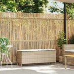 vidaXL Gartenbank mit Kissen Beige 110x30x40,5 cm Poly Rattan 4104158