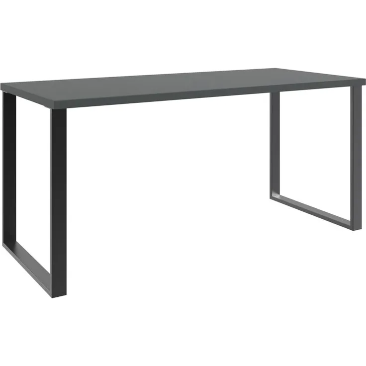 Home Desk Schreibtisch grau Holzwerkstoff 70cm x 159cm x 75cm