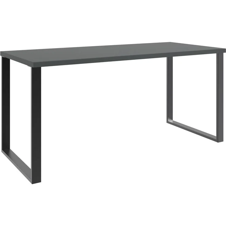Home Desk Schreibtisch grau Holzwerkstoff 70cm x 159cm x 75cm – Bild 1