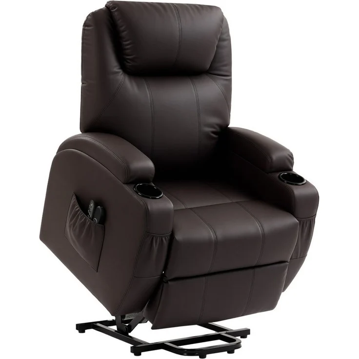 HOMCOM Relaxsessel Sessel mit Aufstehhilfe, Aufstehsessel mit Getränkehalter (1-St) – Bild 2