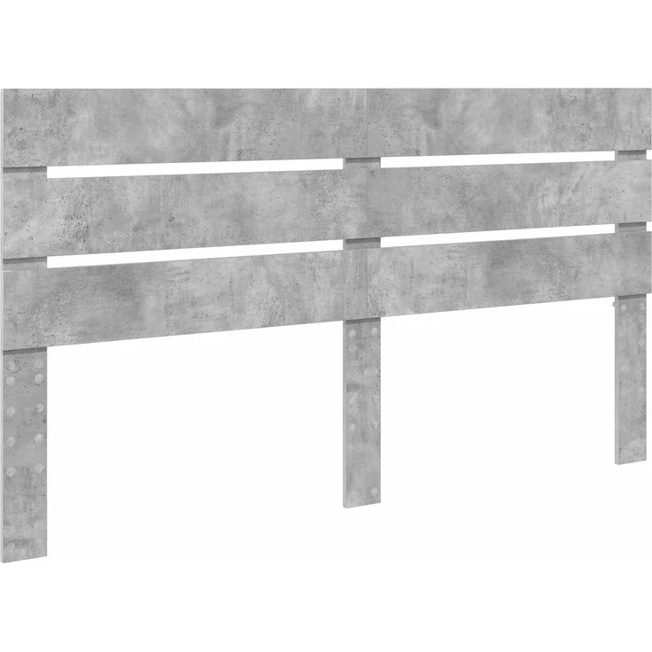 vidaXL Bettrahmen mit Kopfteil Beton 160 x 200 cm Massives Kiefernholz 3411723 – Bild 5